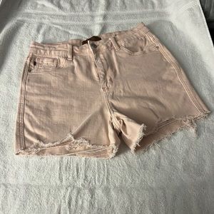 Judy Blue Making me Blush Dyed Cut Off Shorts. Large (10-12)